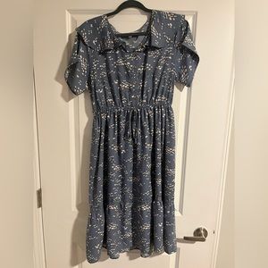 Piper and Scoot Blue Patterned Dress